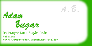 adam bugar business card