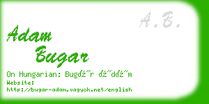 adam bugar business card